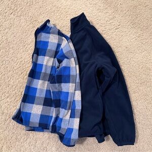 OshKosh B'gosh Blue and White Plaid Jacket